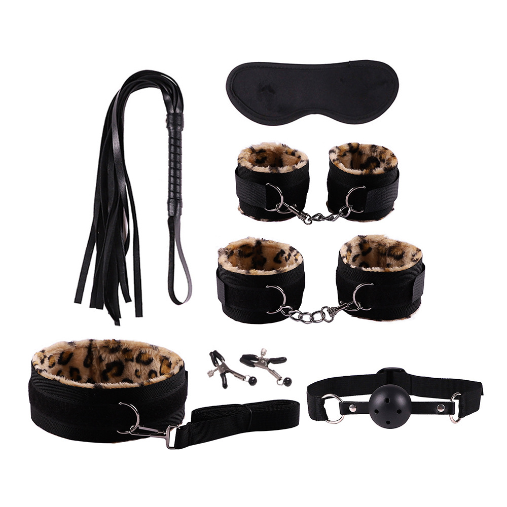 Massage 7 stks Set Fetish Paar Flirt BDSM Sex Bondage Terughoudendheid Sexy Handboeien Leer Erotische Volwassen Spelletjes Cosplay Speeltjes voor Koppels