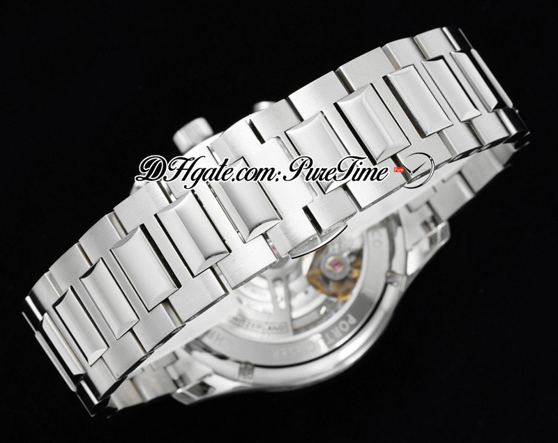 RSF IW3716 A7750 Otomatik Kronograf Erkekler İzle 41mm Gümüş Kadran Altın İşaretçiler Paslanmaz Çelik Bilezik Süper Edition ETA Saatler Puretime 03B2