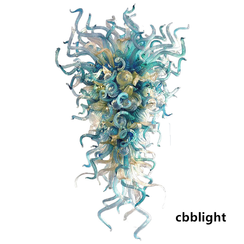 Nordic Tasarım Kolye Lambaları Ağız Üflemeli Cam Avize Çok Renkli CE Ul Sertifikası Lüks Tavan Aydınlatma Borosilikat Murano Stil Cam Avizeler LR1396