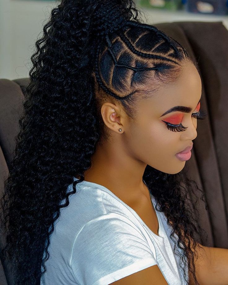 Chic Black Kinky Curly Braiding Ponytail Human Hair Extension Extenstring Clips w długich wysokich warkoczach Kucyk owijają kucyk