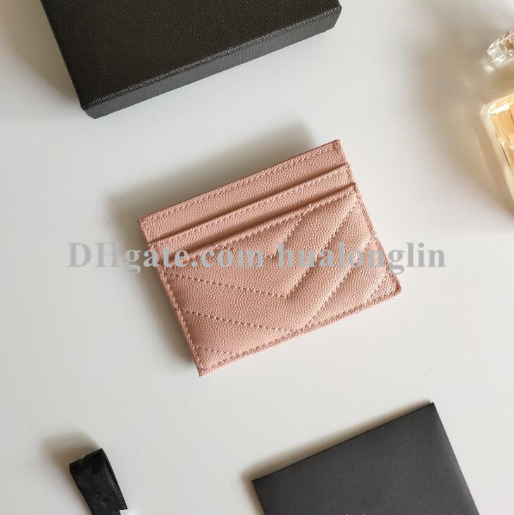 Designer Wallet Woman Carte Holder Caviar en cuir authentique Boîte originale de la mode Fashion Fashion Girls Girls Wallets 276L