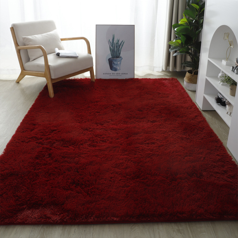 Non-slip Carpet Fluffy Rugs Anti-Skid Shaggy Area Rug Dining Room Home Bedroom Carpet Living Room Carpets Floor Yoga Mat