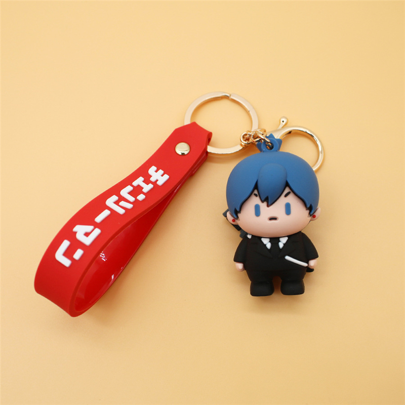 Chairraw Man Pochita Keychain Anime japonês Charme Pochita Devil Marchma Bag da bolsa da escola Pingente 6 estilos Fast Ship