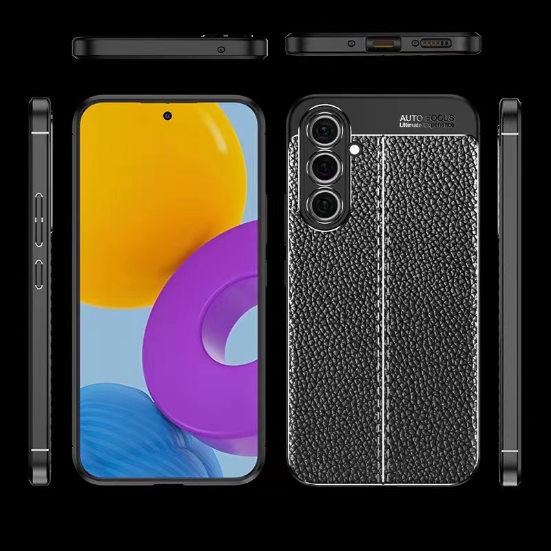 Luxus-Handyhüllen im Lederdesign für iPhone 15 Pro Max, Samsung Galaxy A05, A05S, A25, S23 FE Ultra Plus, Google Pixel 8, Litschi-Textur, TPU-Abdeckungen