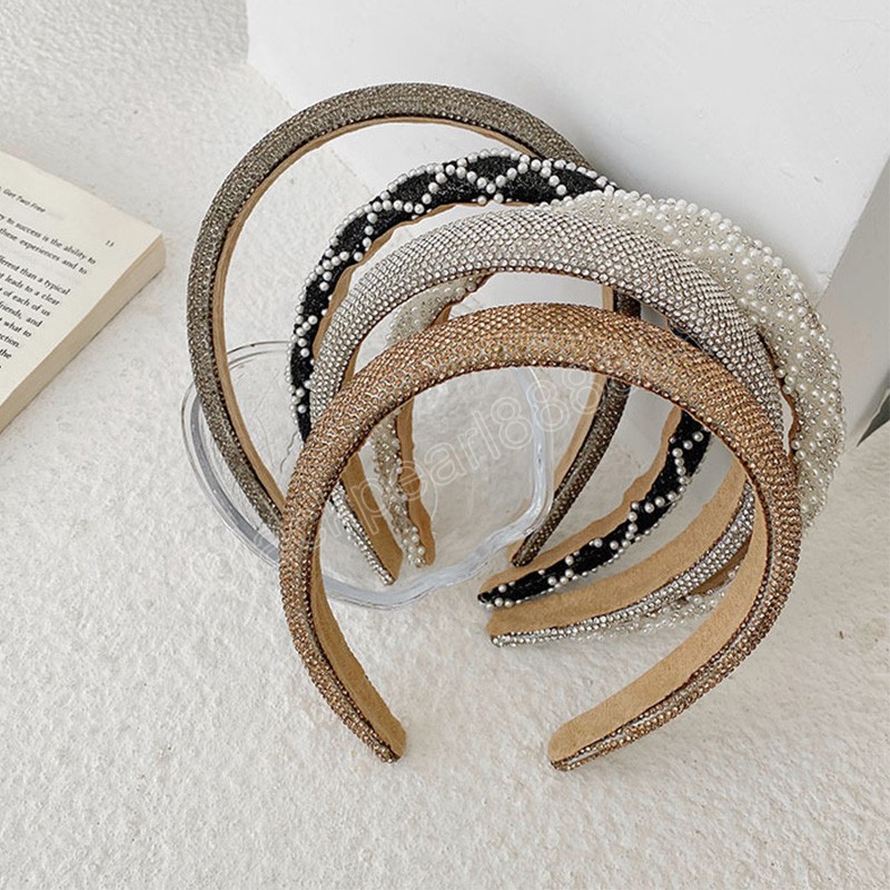 Autumn Winter Fashion Hairband Elastic Women Plaid Headband brede Hair Hoop Bands Dikke hoofdtooi haaraccessoires