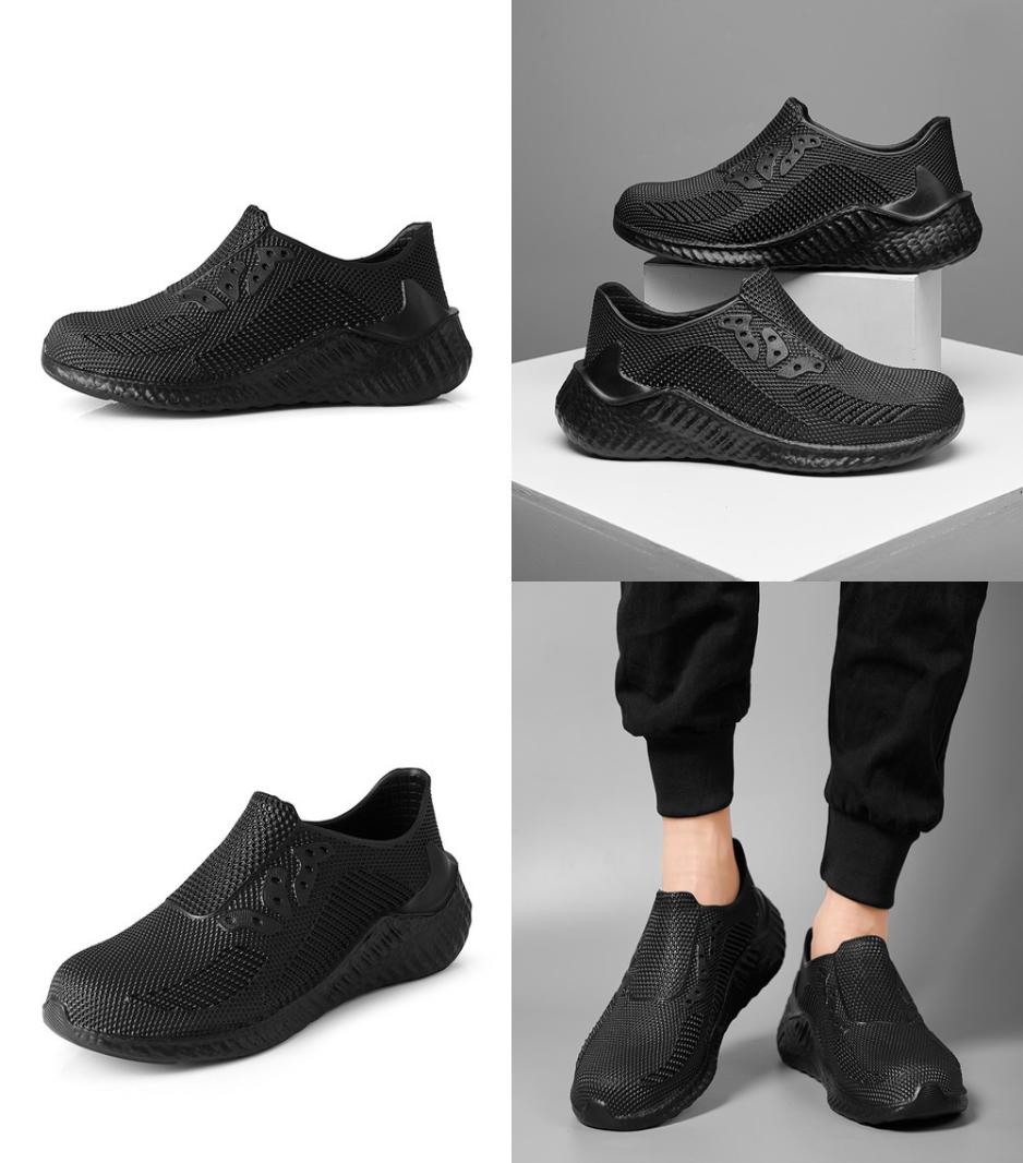 Safety Shoes NEW Mens Rain Shoes Nonslip Waterproof OilProof Kitchen Chef Slip On Resistant Work Or Wet 2108034049448