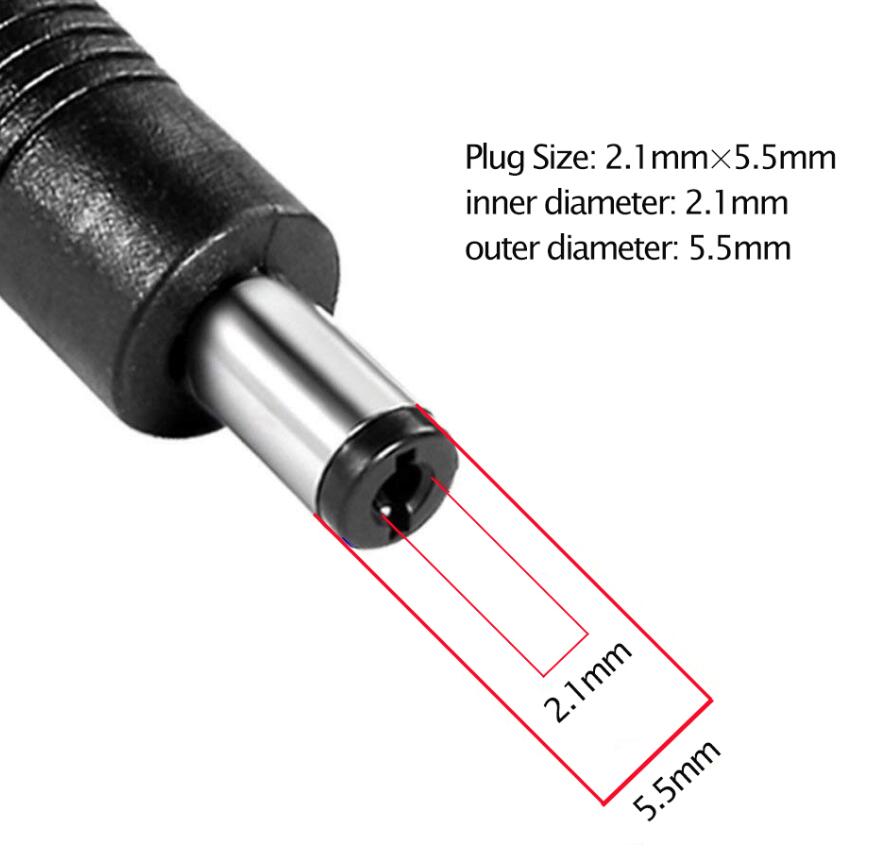 Cabo de extens￣o de 12V DC 5521 cabo de alimenta￧￣o feminina masculina 0,5m 1m 2m de 3m DC Conector para o adaptador de luz de tira LED C￢mera CCTV