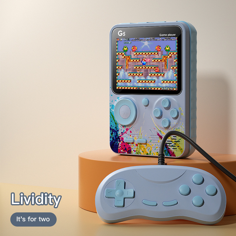 Mini Portable Retro Handheld Video Oyunu Konsolu Yerleşik 500 Retro Classic Games AV Out Destek 2 Player Gamepad