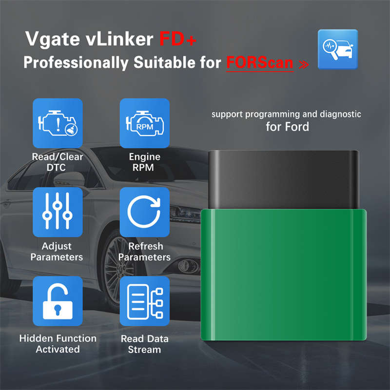 Vlinker003 Vlinker FD Bluetooth La herramienta de diagnóstico de doble modo funciona para el dispositivo ISO Android