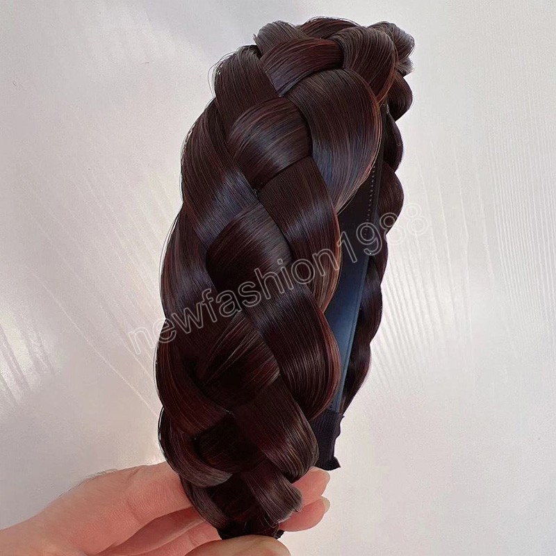 Мода Женская Горная Бандская группа искусственная рыбная костяка для волос парик