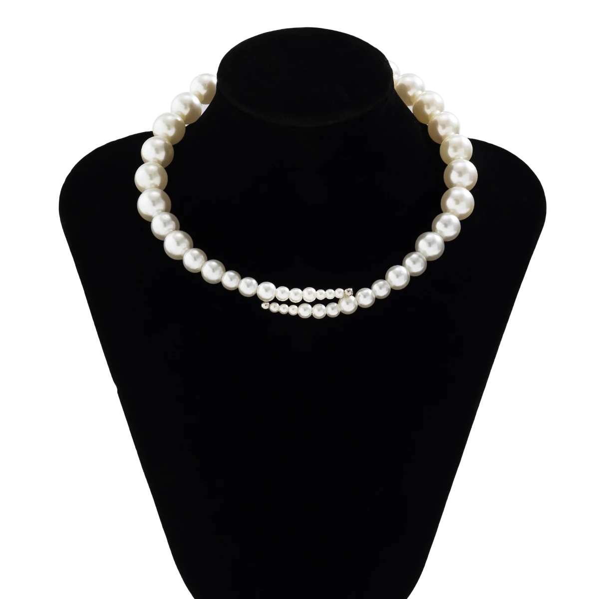 Collier ras du cou en perles simulées blanches à la mode pour femmes bijoux collier court cou ouvert chaîne fête de mariage cadeaux élégants