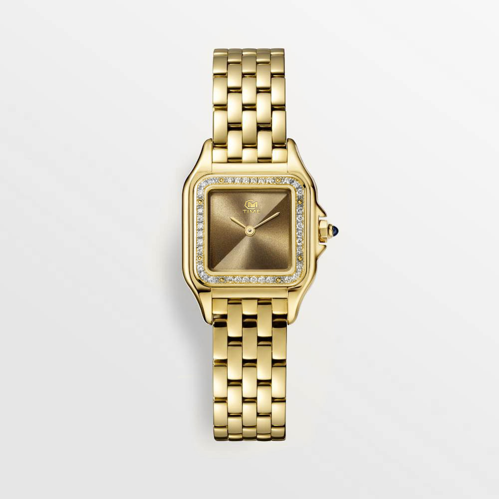Relógio feminino simples movimento de quartzo tamanho médio e pequeno material de aço inoxidável adequado para data aniversário de casamento gif1795