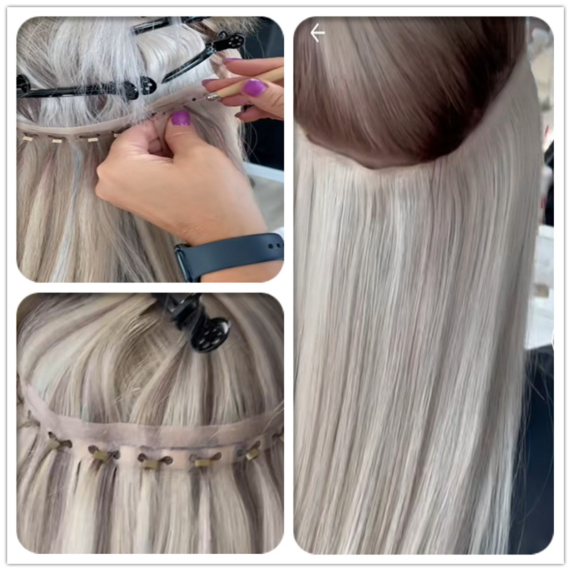 2022 Verkoop Remy Huid Inslag Haar Genius Kwaliteit Tape In Menselijk Europese Virgin Hair Extensions Met Gaten 4 Stuks Lot2815