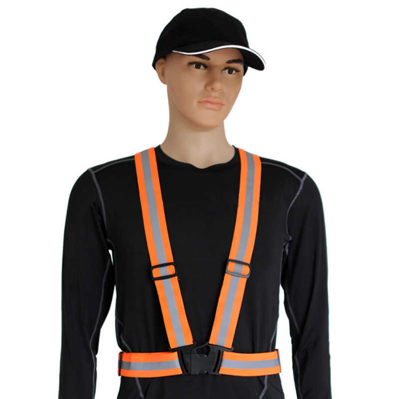 Gilet réfléchissant avec bandes réfléchissantes Équipement de course réfléchissant pour hommes et femmes Nuit Marche Vélo Sangles de sécurité Universel