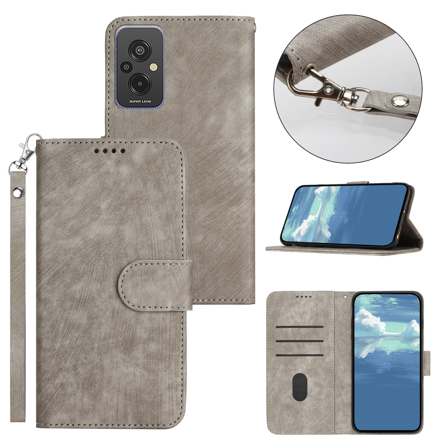 Lederen kisten voor Samsung A24 A14 A34 A54 A04 A13 A33 A53 A73 A23E A32 A22 A12 A52 4G 5G Wallet PU Stripe TPU Case