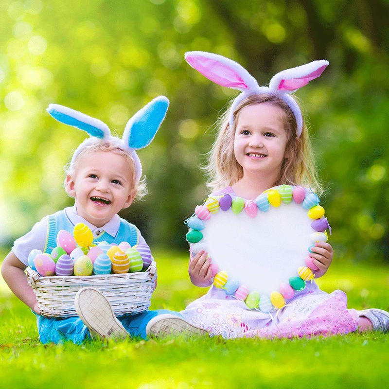 Fasce capelli feste di Pasqua Bambini adulti Simpatico cerchietto orecchie di coniglio Prop Costume in peluche Fascia capelli con orecchie da coniglio