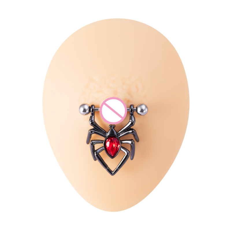 Хирургическое стальное паук -кольцо кольцо тела Cz Scield Shield Shield Ювелирные изделия для мужчин и женщин
