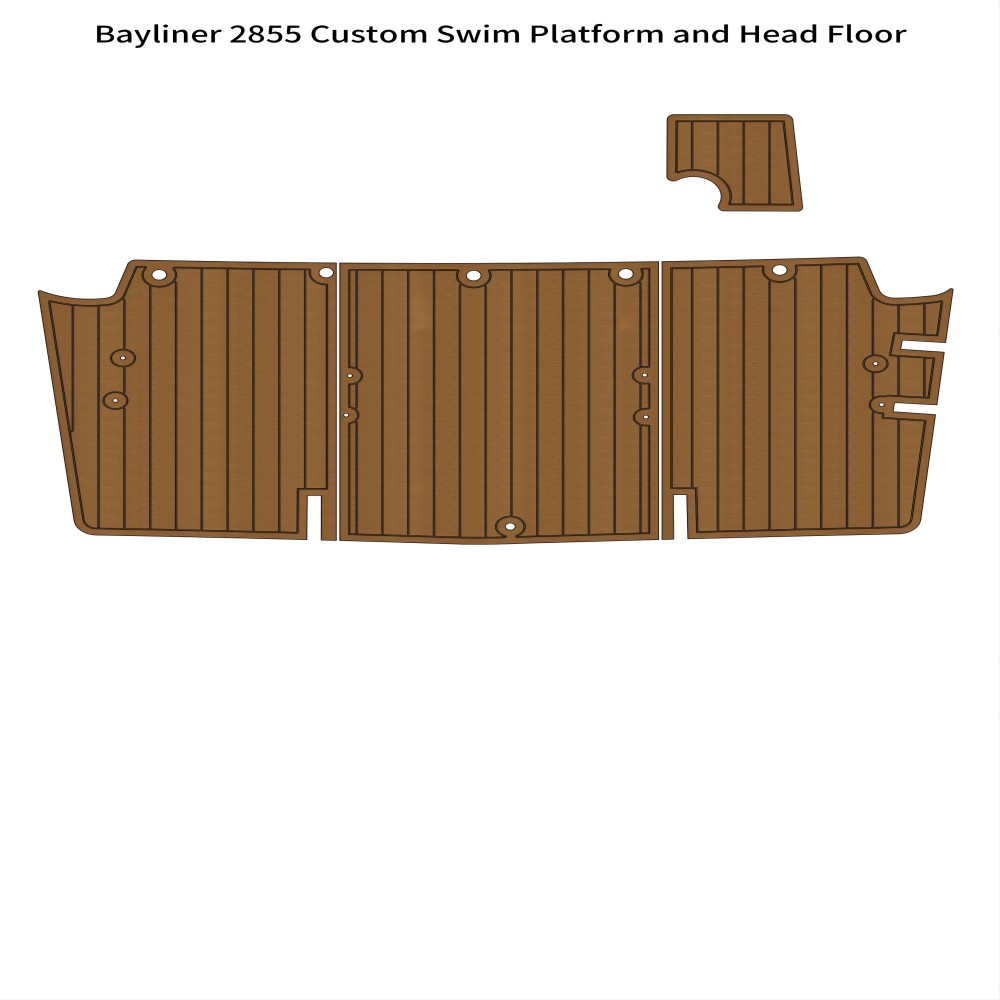 BAYLINER 2855 Anpassad badplattform Huvudb￥t Eva Foam Teak Deck Floor Pad Mat Mat