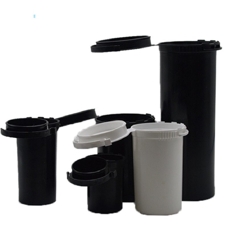 Plastflaskpåse stash container tom pressa poptopp torr örtlåda fodral vattentät lufttät förvaring 70x40mm 19 dram