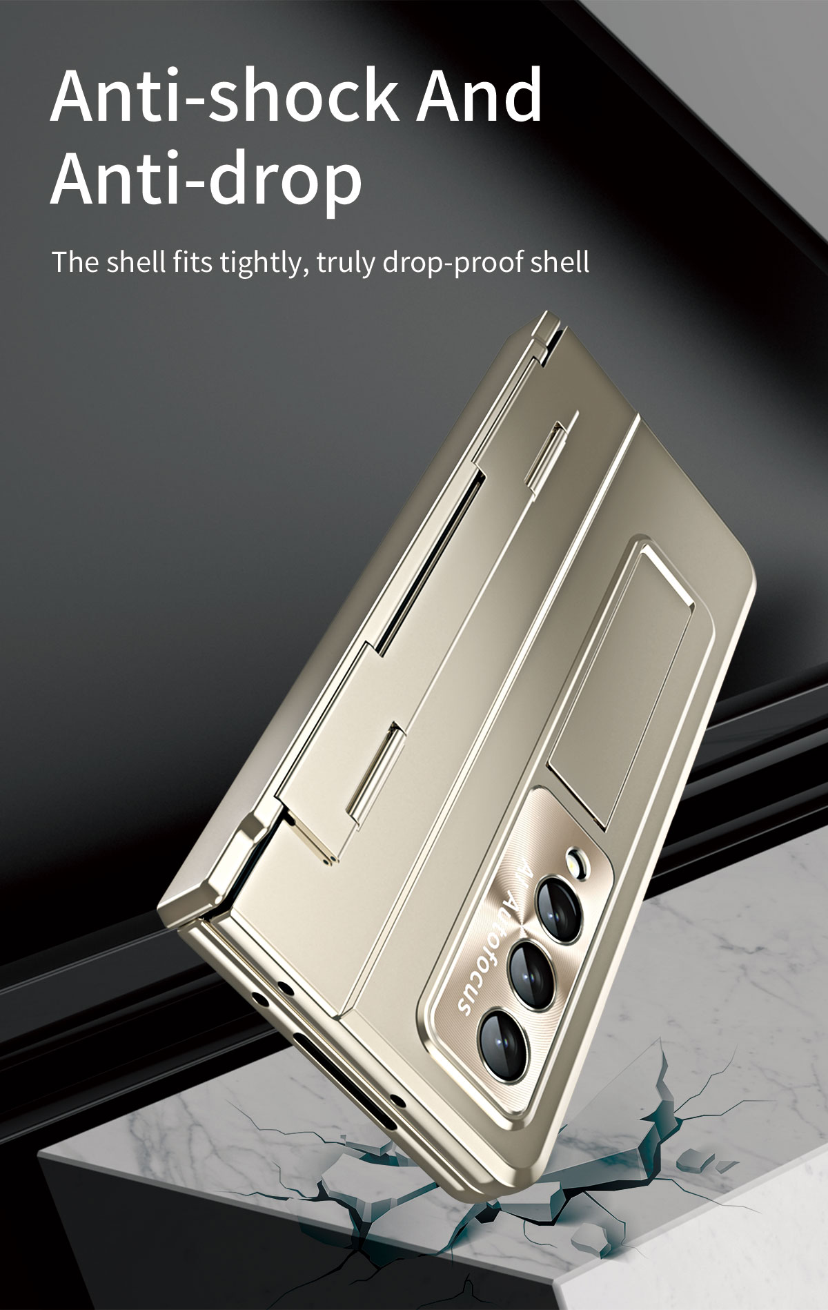 Pancerz ciężko dla Samsung Galaxy Z Fold 4 -krotnie 3 5G Case Pen Glots Glass Film Screen Protector Stojak Zawias