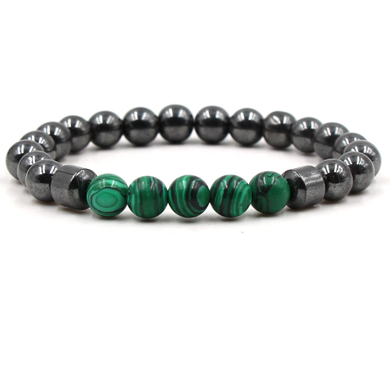 Pietra naturale 8mm Ematite Howlite Malachite Occhio di tigre Bracciale con perline Braccialetti Braccialetti gioielli da donna Yoga