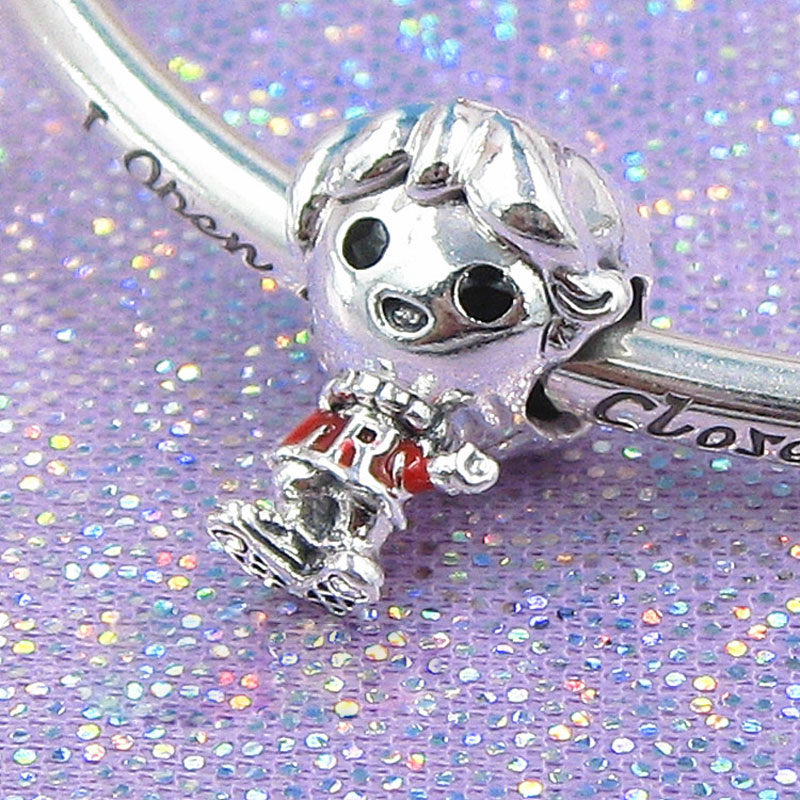 925 Sterling Silver Bead past bij Europese pandora-stijl sieraden bedelarmbanden-school karaktercollectie ron