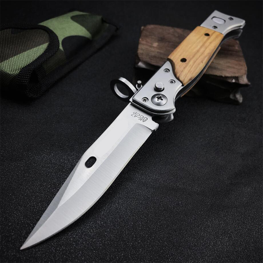 Large COLD STEELAK47 Knife AK-47 Automatic model Black alloy handle Pocket Camping Survival Xmas knifes gift 17T A07 C07 M9 Pocket knives Auto Tools