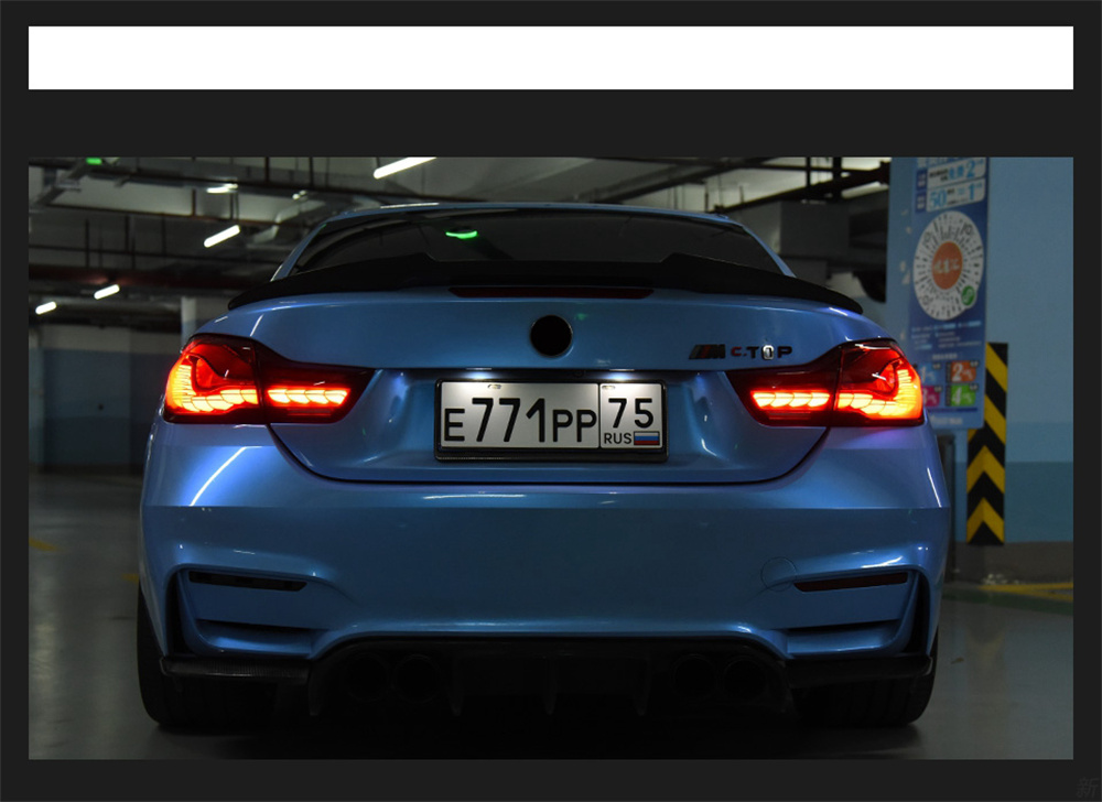 BMW F32 F82 F36 M4 GTS 428i 435i 안개 브레이크 런 리버스 테일 램프에 대한 자동차 미등 어셈블리 동적 스 트리머 회전 신호