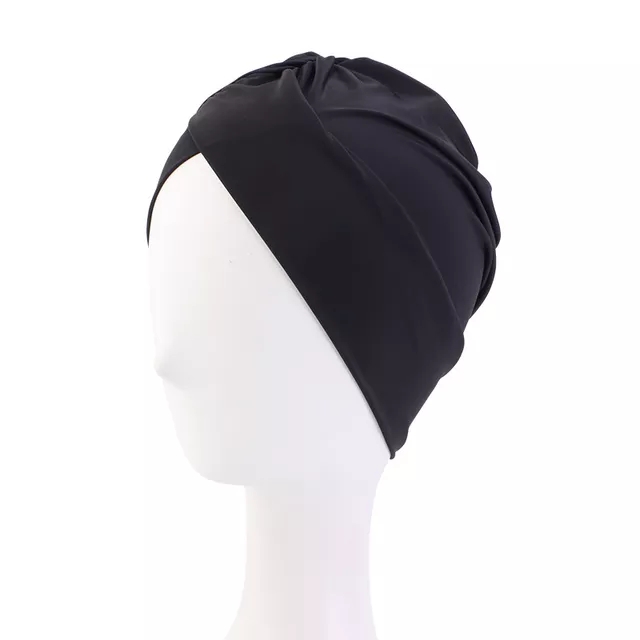 Elastic Women Head Scarf Swimming Cap Pool Bathing Hats Protect Long Hair Ear Sports Hijab Caps Nylon Hat Turban Headband