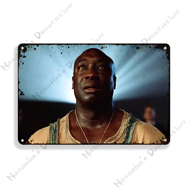 Movie The Green Mile Metal Painting Poster Cafe Home Bar Club Wall Tin Sign Vintage Metal Signs Old Decorative Plate Plaque Man Cave 20cmx30cm Woo