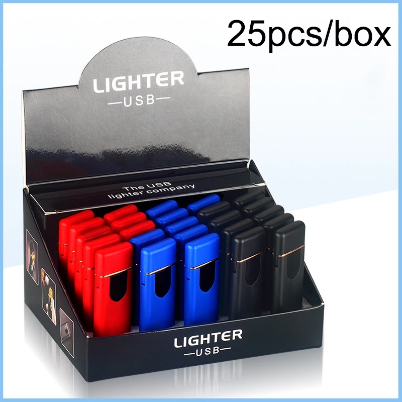 USB Electric Lighter Pinger-отпечаток сенсорный Smart Lighters Перезаряжаемый восхитительный сигарет воспламенение мини-двойное двойное зажигание зажигало