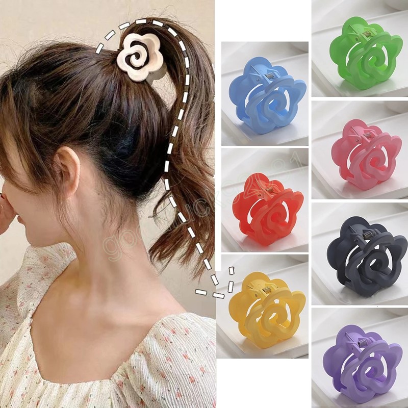 Corea carino fiore fermagli capelli morsetti ragazze donne forcine granchio barrettes titolare coda di cavallo copricapo accessori capelli dolce