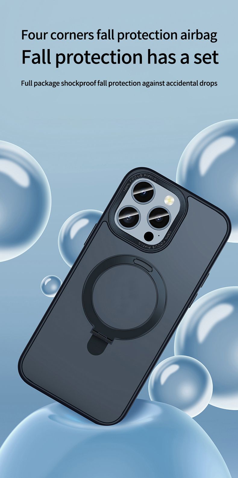 حامل الحالات المغناطيسية لـ iPhone 14 13 Pro Cover Magsafing Wireless Charging Scowproof Metal Prounda Coque