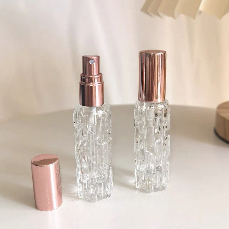 10 ml Rose Gold Glass Portable Refillable Parfym Bottle Cosmetic Container Tom Spray Atomizer Travel Sub-Bottle