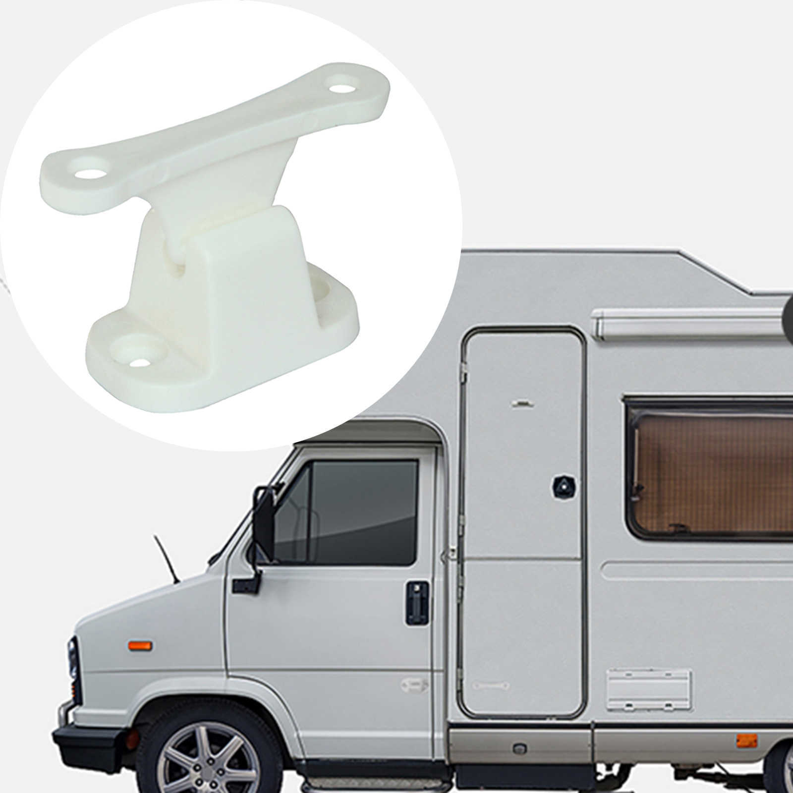 2 pièces Kit de retenue de porte T forme arrêt support de retenue pour RV caravane camping-car camping-car bateau bouchon en Nylon blanc