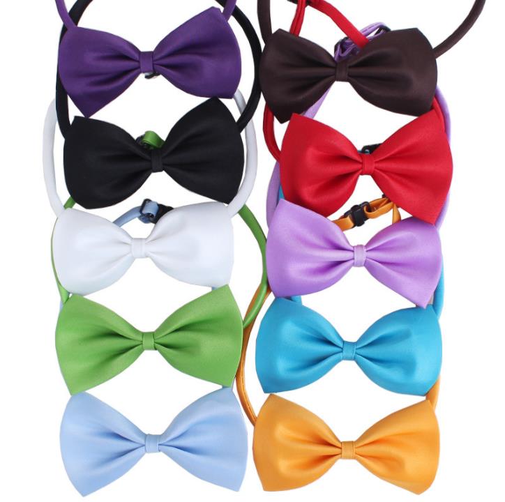 Réglable Pet Doggy Bow Tie Vêtements pour chiens Accessoires de fleurs Fournitures de décoration Couleur pure Bowknot Cravate Fournitures de toilettage SN377