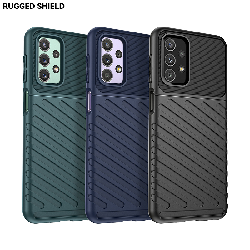 Estuches de teléfono para Samsung A24 A34 A54 A14 A13 A23 A33 A53 A73 A22 A32 M53 4G 5G Estuche de textura esmerilada con escudo resistente