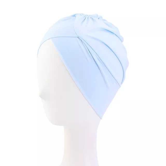 Elastic Women Head Scarf Swimming Cap Pool Bathing Hats Protect Long Hair Ear Sports Hijab Caps Nylon Hat Turban Headband