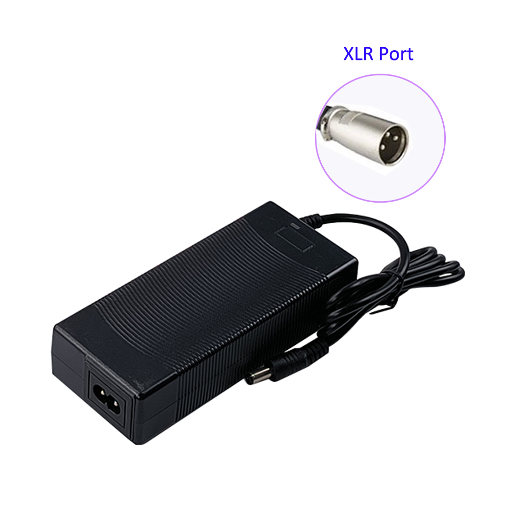 42V 2A 3A 4A Li-ion Battery Charger for 36V Electric Bike Battery with DC/RCA/XLR Plug