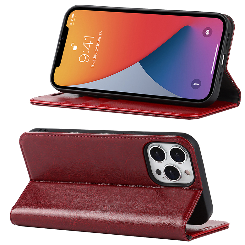 Retro magnetische folio telefoonhoesjes voor iPhone 13 12 Mini 11 Pro Max XR XS 7 8 plus SE2 SE3 Duurzame meerdere kaartsleuven Lederen Wallet Clutch Standstand Beschermende schaal