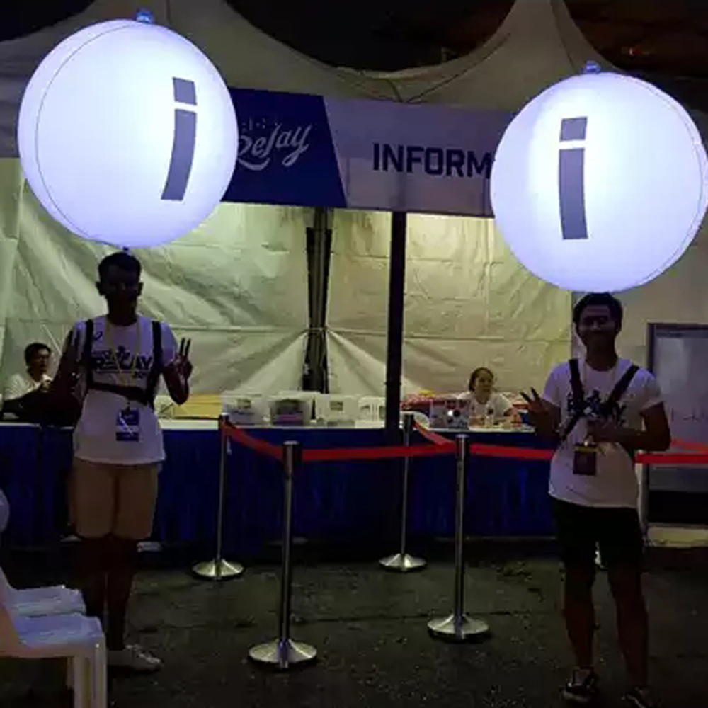 Advertising Parade Lighting Inflatable Led Backpack Planet Balloon Walking Giant Sphere For Outdoor Events 1mDia