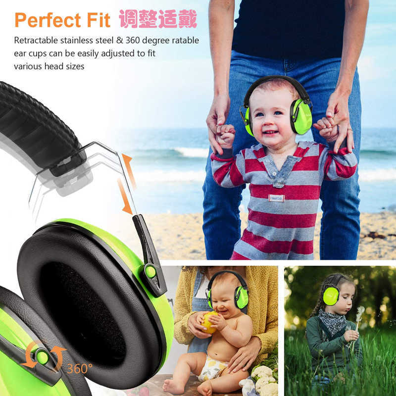 Darlingwell Kids Ear Protection Earmuffs 취소 소음 감소 청각 읽기 아기 수면을위한 안전 귀 머프