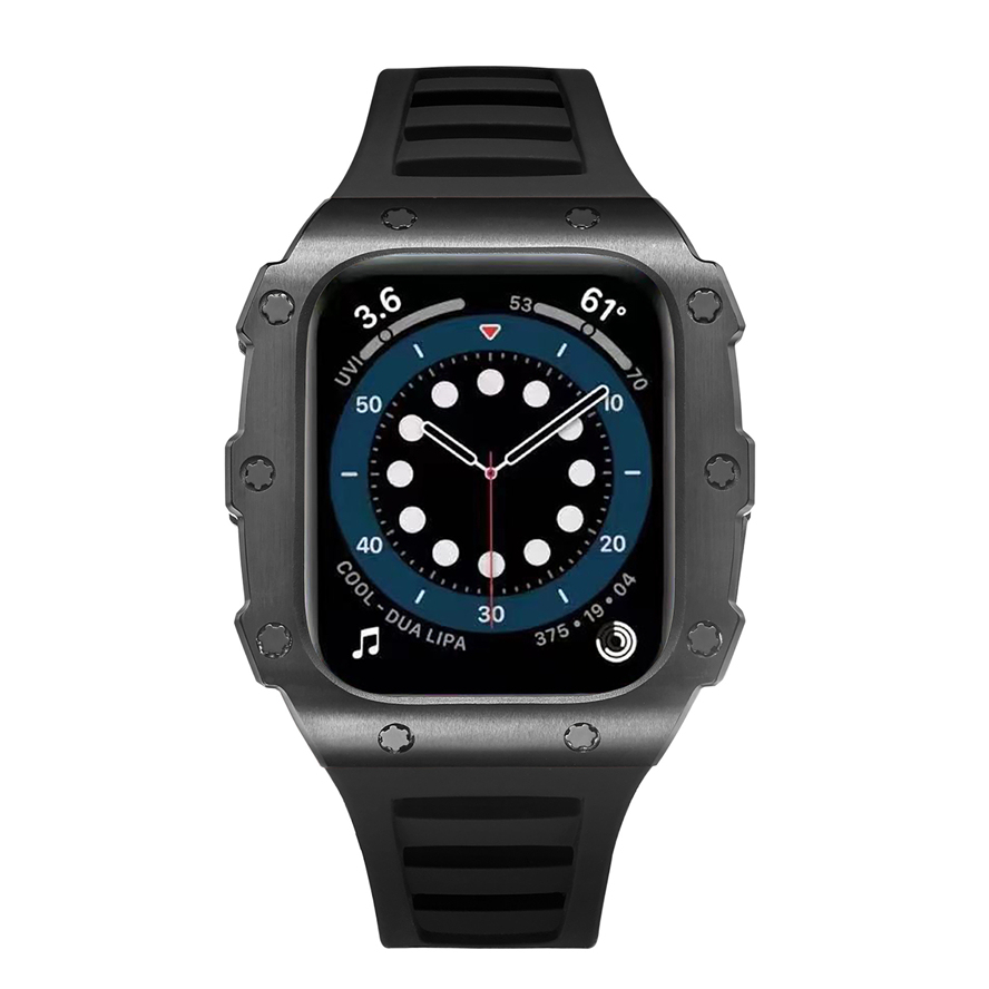 Cinturini intelligenti Custodia in lega di metallo Cinturino in silicone Kit di modifica orologi AP fai-da-te fit iWatch 8 7 6 5 4 SE Cinturino Apple Watch Series 8 7 45mm 44mm
