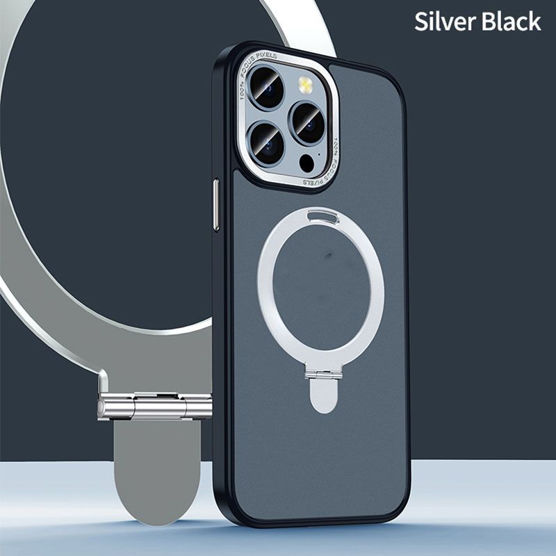 Magnetisk telefonfodral hållare för iPhone 14 13 Pro Max skal MagSafing trådlös laddning Stötsäker metall mobiltelefon Funda Coque