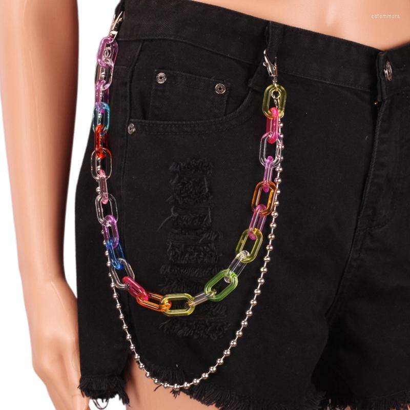 Cinturas Faldas Pantalones Cadena Goth Multi -Type Cadenas de aleación Transparente Policita de billetera de cintura para mujeres Girls Gift236z