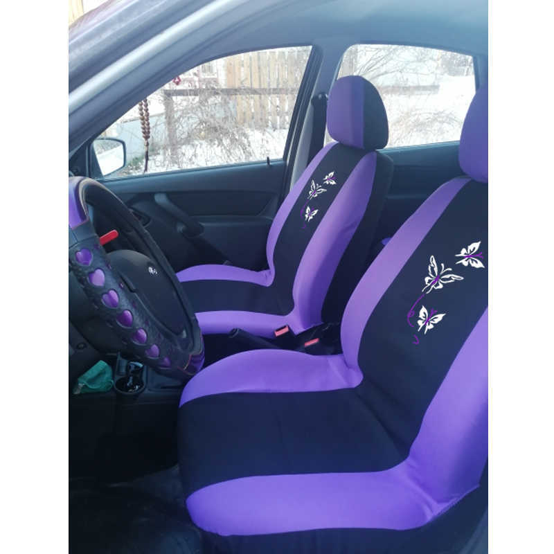 New Fashion Car Seat Cover And Steering Wheel Universal Interior Butterfly Style