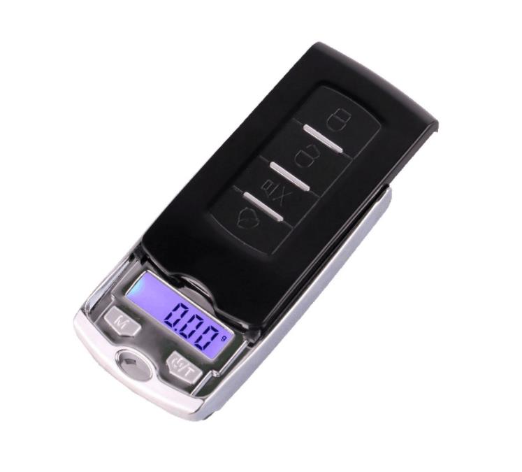 100 g 200 g 0,01 g draagbare digitale schalen Pocket Balans Gewicht LED Elektronische auto Key Design sieradenschaal met retailpakket SN622