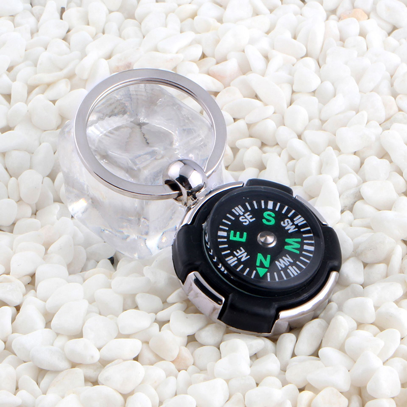 Personalized Compass Keychains Men's Metal Keychain Pendant Outdoor Tools Keyring Key Chain