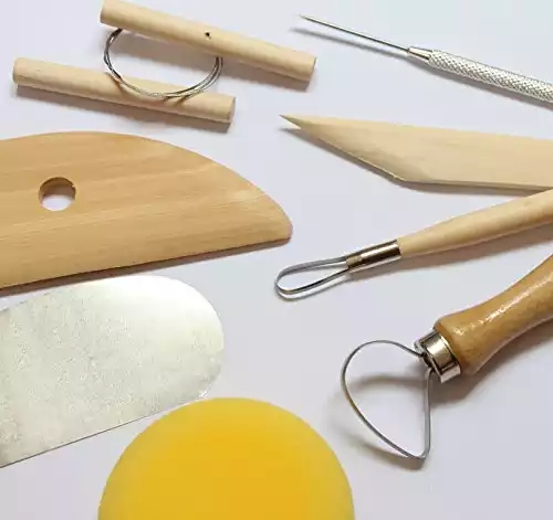 Kit d'outils de poterie réutilisables pour bricolage, travail manuel à domicile, Sculpture en argile, moulage de céramique, outils de dessin, 8 pièces/ensemble, P1130