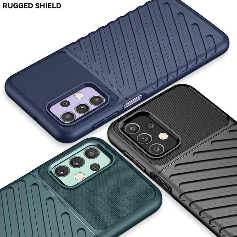 Telefonfodral f￶r Samsung A24 A34 A54 A14 A13 A23 A33 A53 A73 A22 A32 M53 A52 5G Rugged Shield Frosted Texture TPU Case Stripe